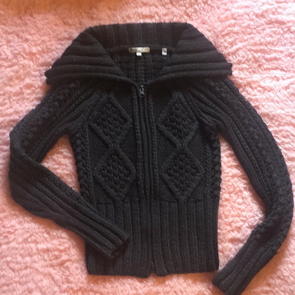 Vince chunky zip up sweater